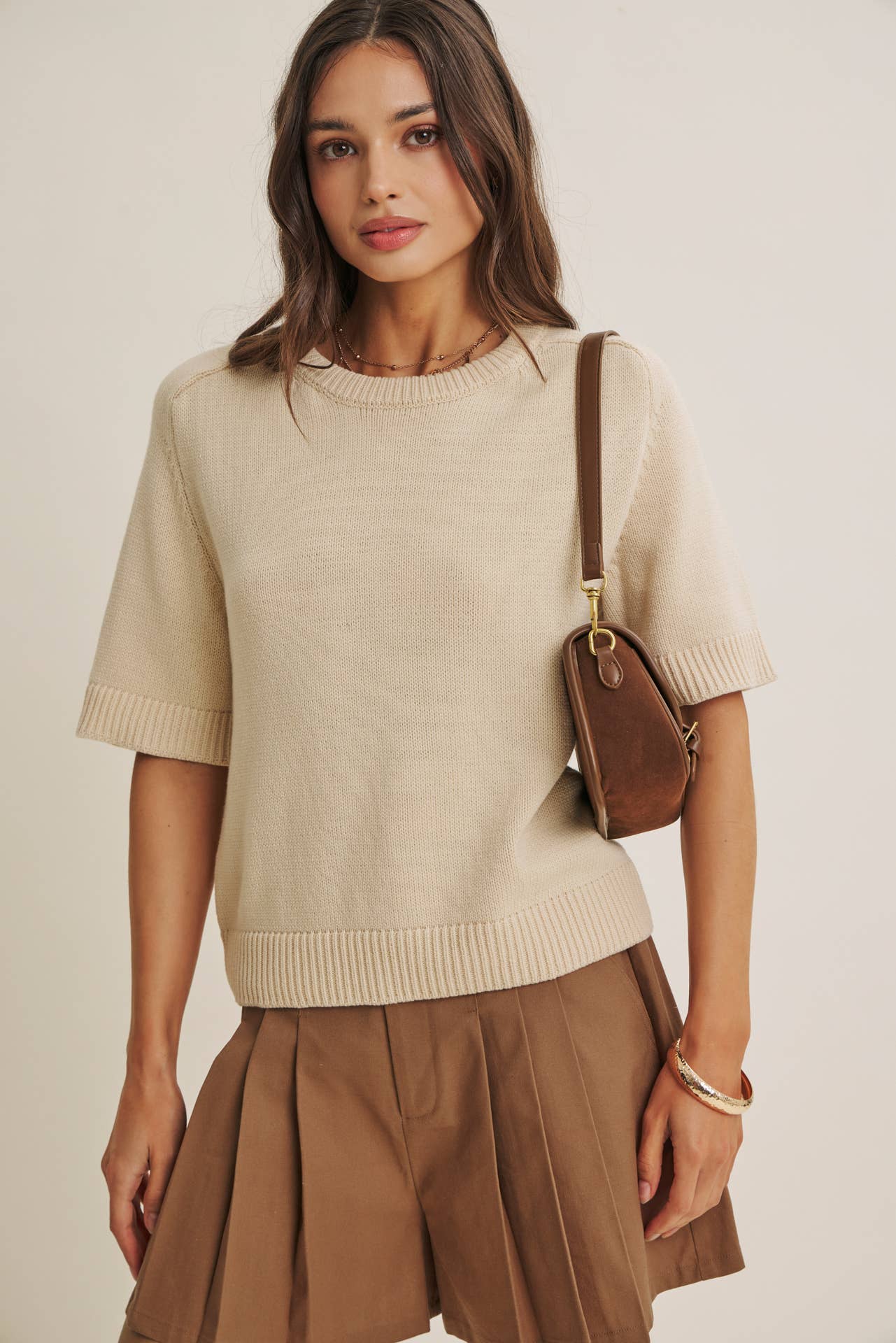 YEAR-ROUND ESSENTIAL SOFT SWEATER TOP WITH RAGLAN SLEEVES