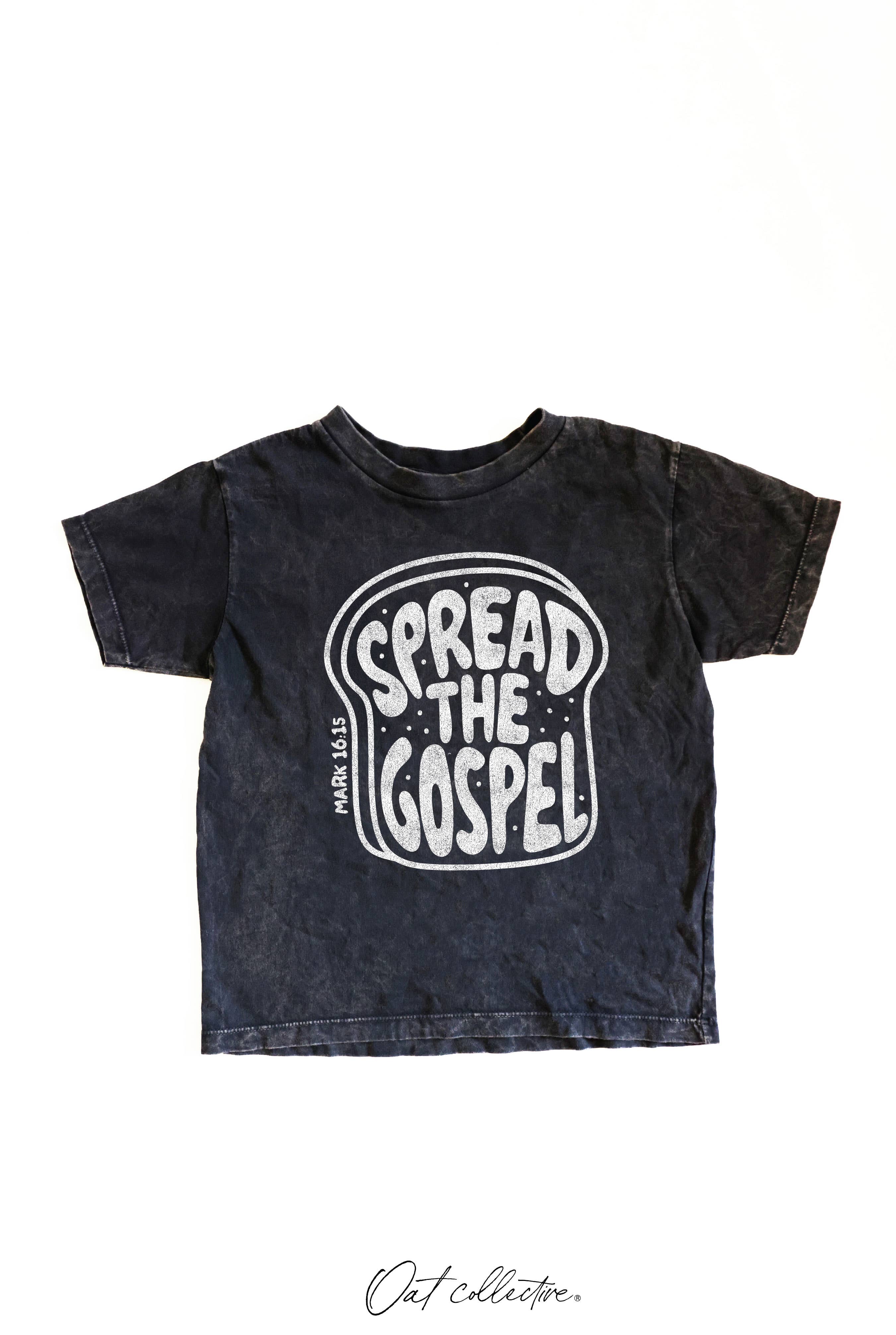 SPREAD THE GOSPEL Toddler Washed Graphic Top