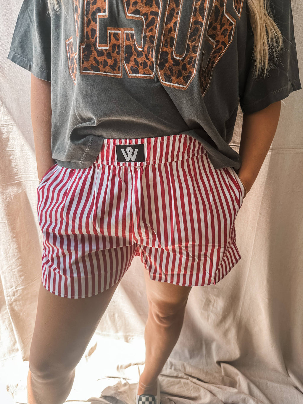 Striped Boxer Shorts – Gameday & Everyday Lounge Shorts: Black / XL