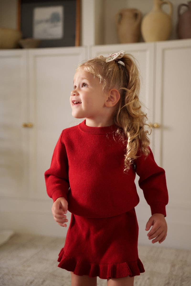 Knit Ruffle Skirt Set