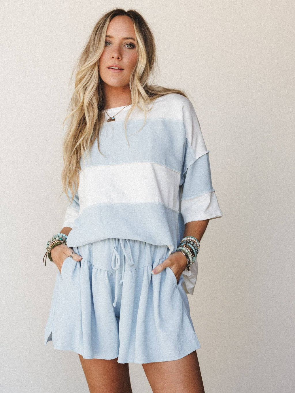Perfect Match Set - Sky Blue Ivory: Sky Blue Ivory / XL