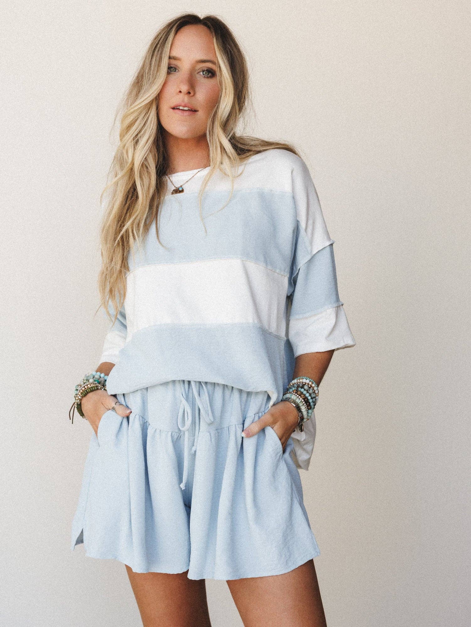 Perfect Match Set - Sky Blue Ivory: Sky Blue Ivory / XL