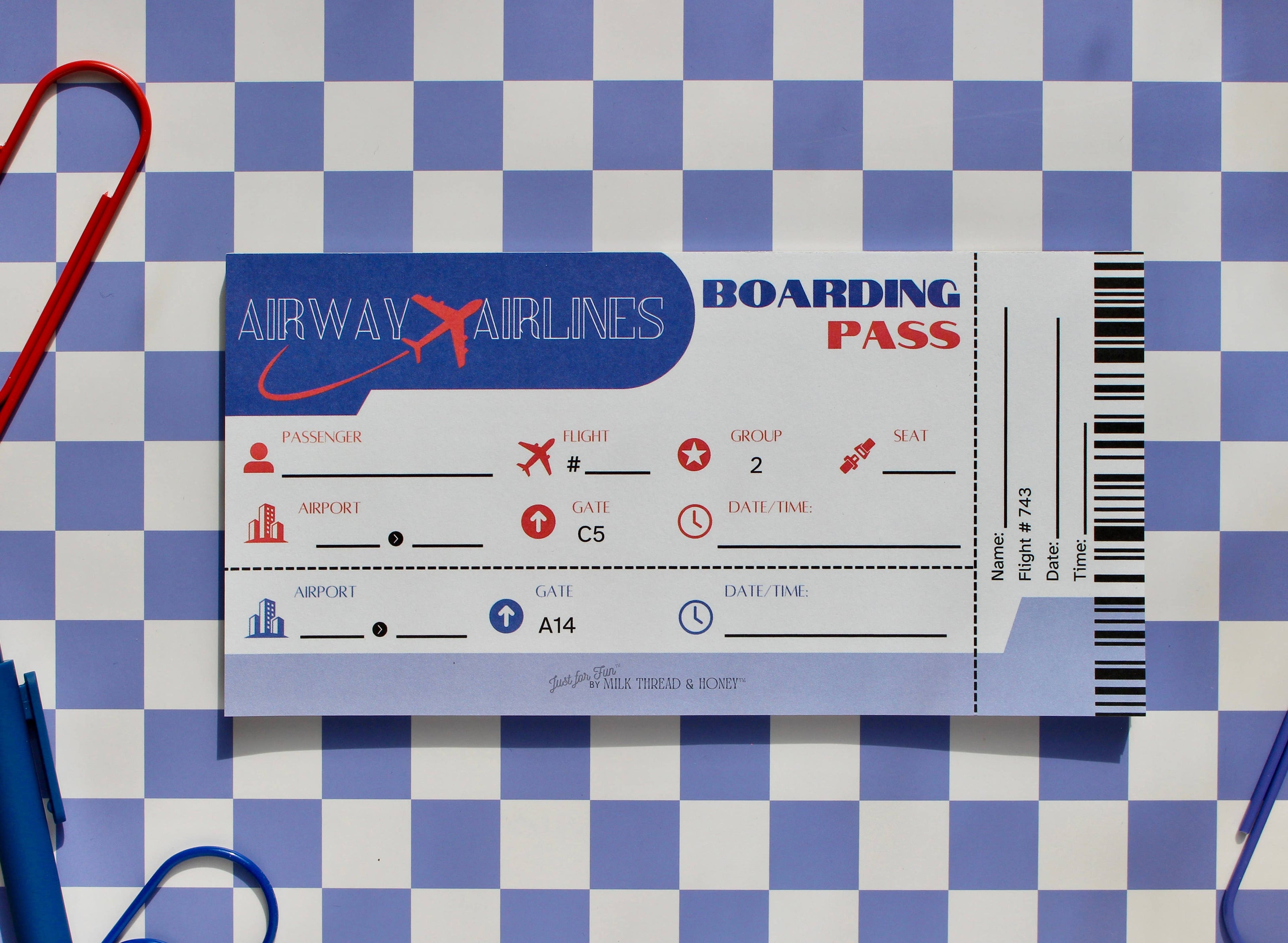 Police Ticket, Spy Detective & Boarding Pass Set - Pretend Play Notepads for Kids