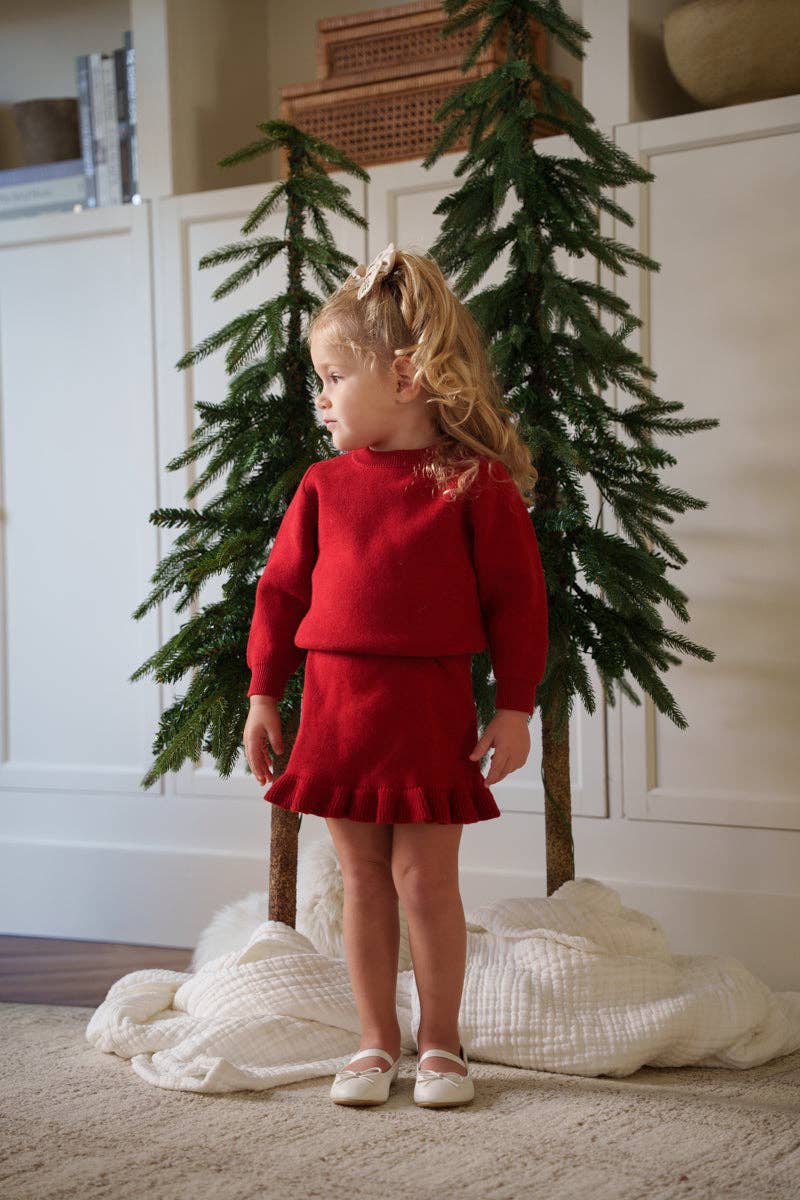 Knit Ruffle Skirt Set