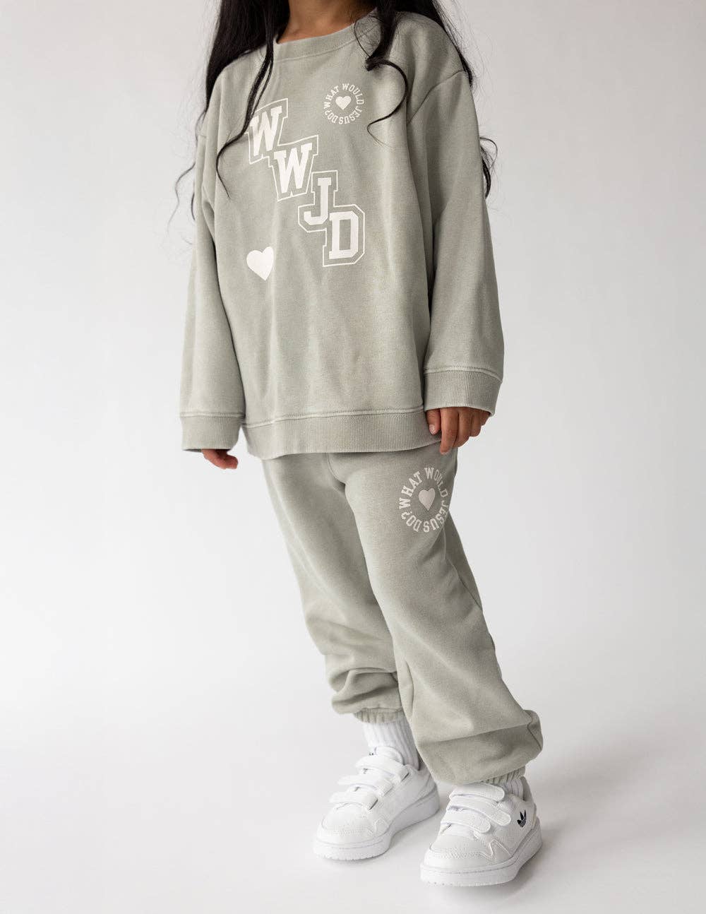 WWJD Varsity Kids Crewneck: 5T