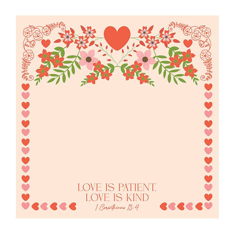 Sticky Note Pad - Love Is Patient