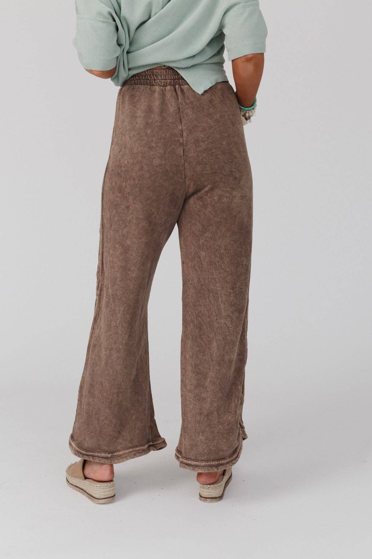 So Comfy Wide Leg Full Pant - New Mocha: XL
