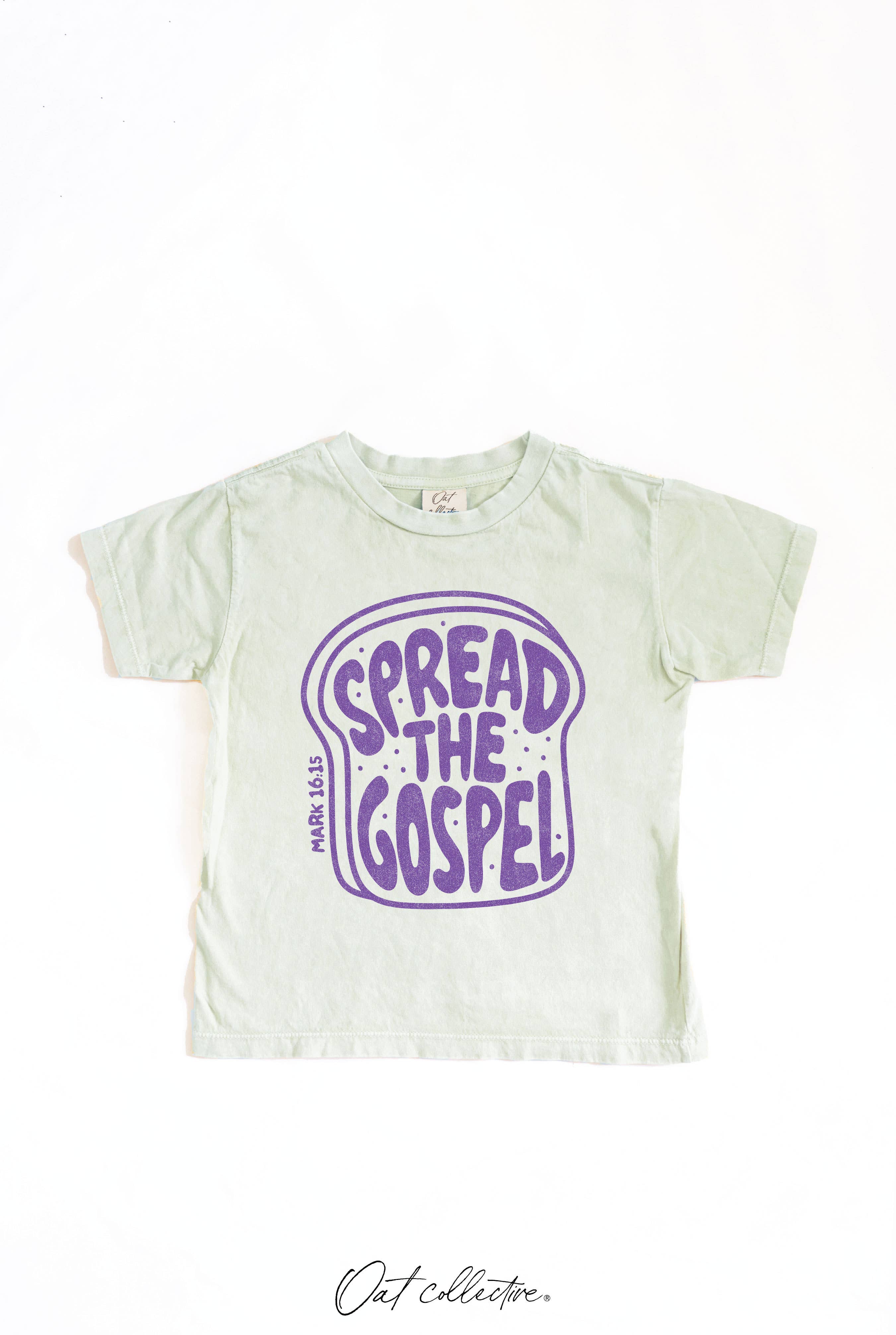 SPREAD THE GOSPEL Toddler Washed Graphic Top