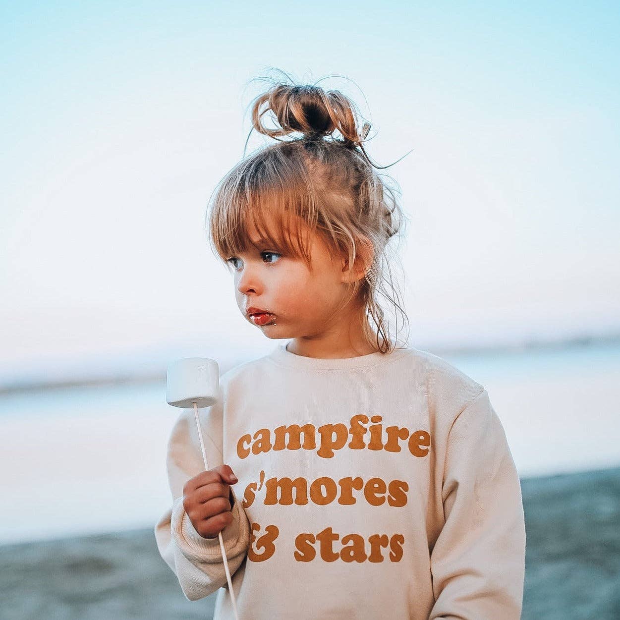 CAMPFIRE S'MORES & STARS  pullover | oversized drop shoulder | KIDS