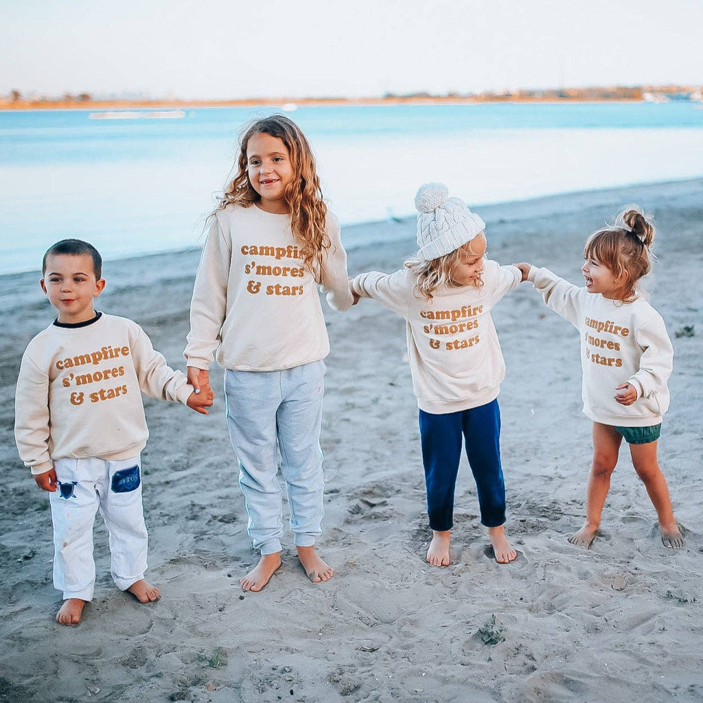 CAMPFIRE S'MORES & STARS  pullover | oversized drop shoulder | KIDS