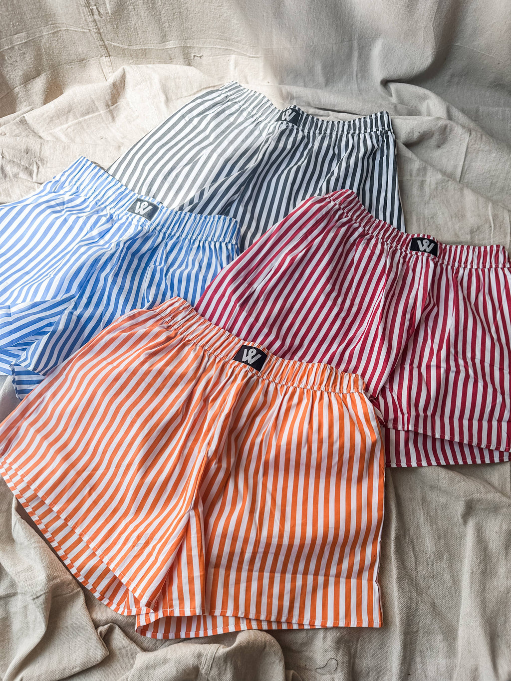 Striped Boxer Shorts – Gameday & Everyday Lounge Shorts: Black / XL