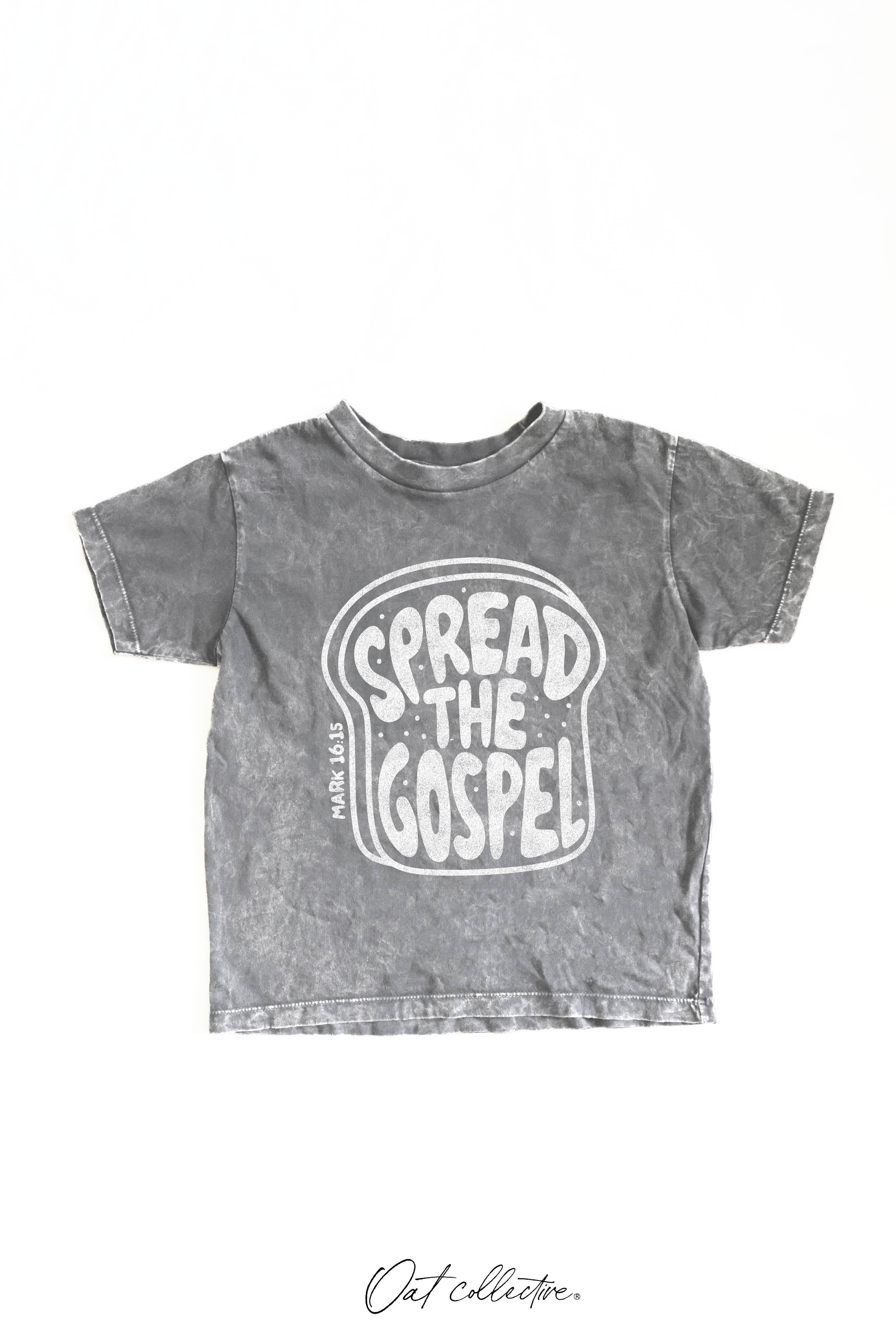 SPREAD THE GOSPEL Toddler Washed Graphic Top