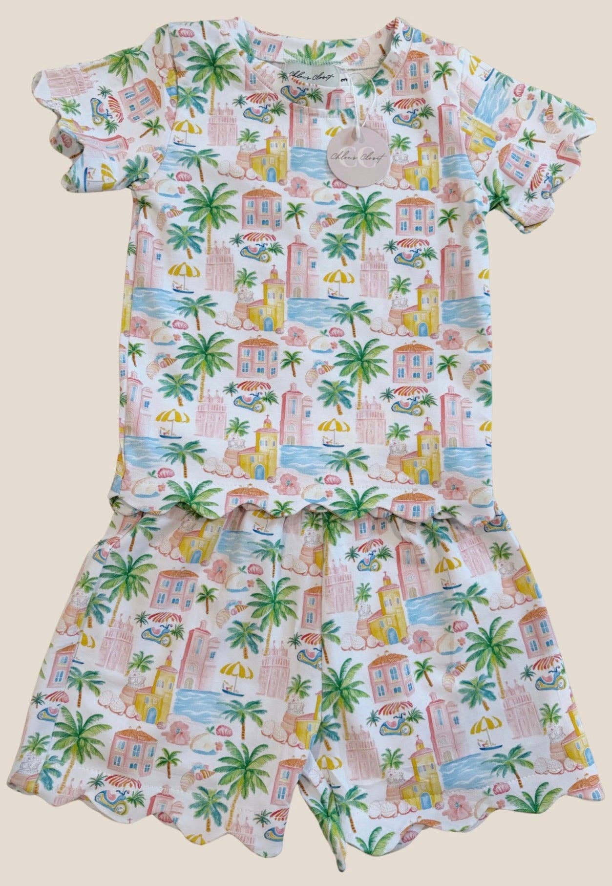 Welcome to Miami Scalloped Set: 4T