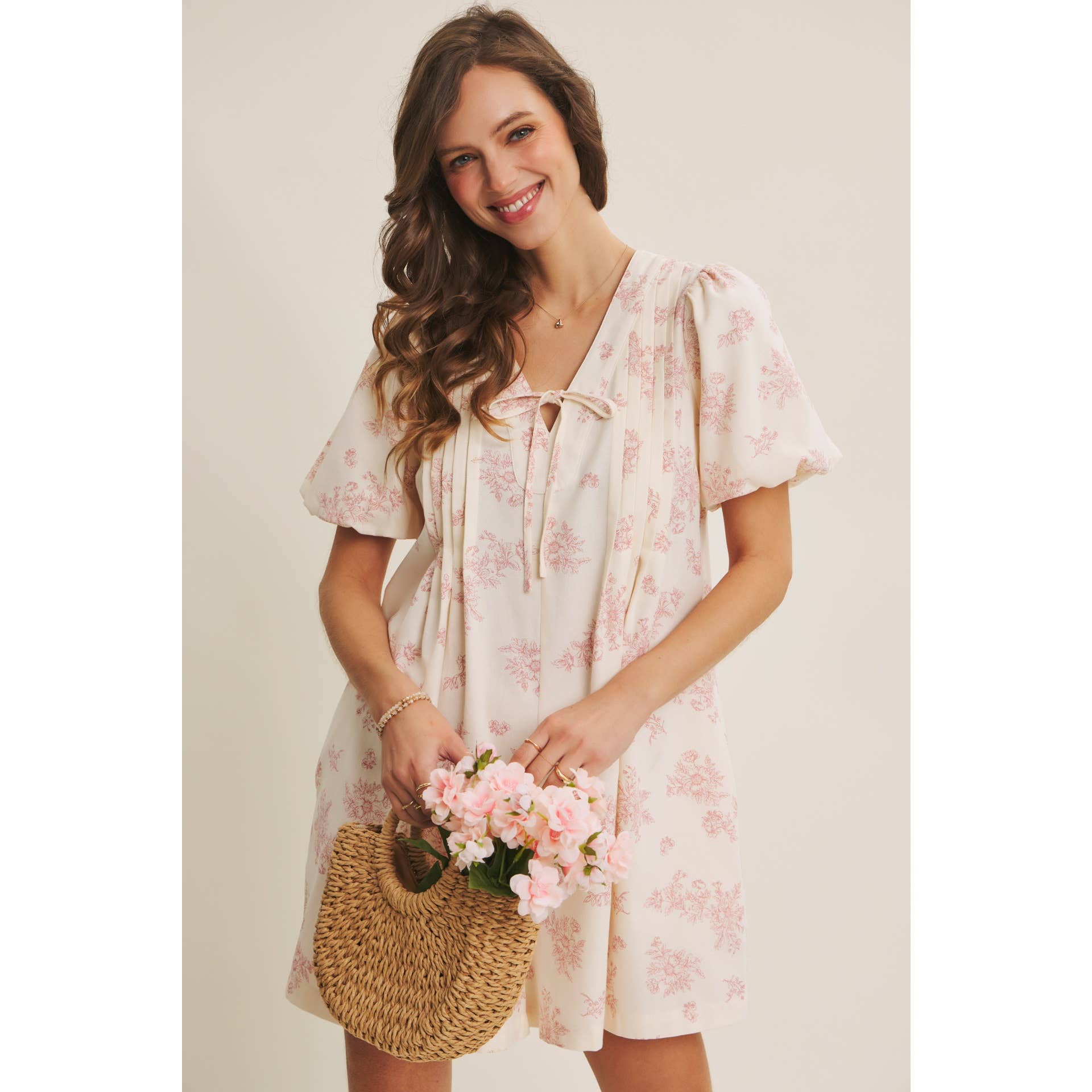 BLENDING CLASSIC WITH EASY SHAPE PLEATED TOILE ROMPER: NAVY BLUE / S