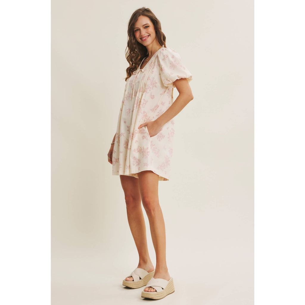 BLENDING CLASSIC WITH EASY SHAPE PLEATED TOILE ROMPER: NAVY BLUE / M