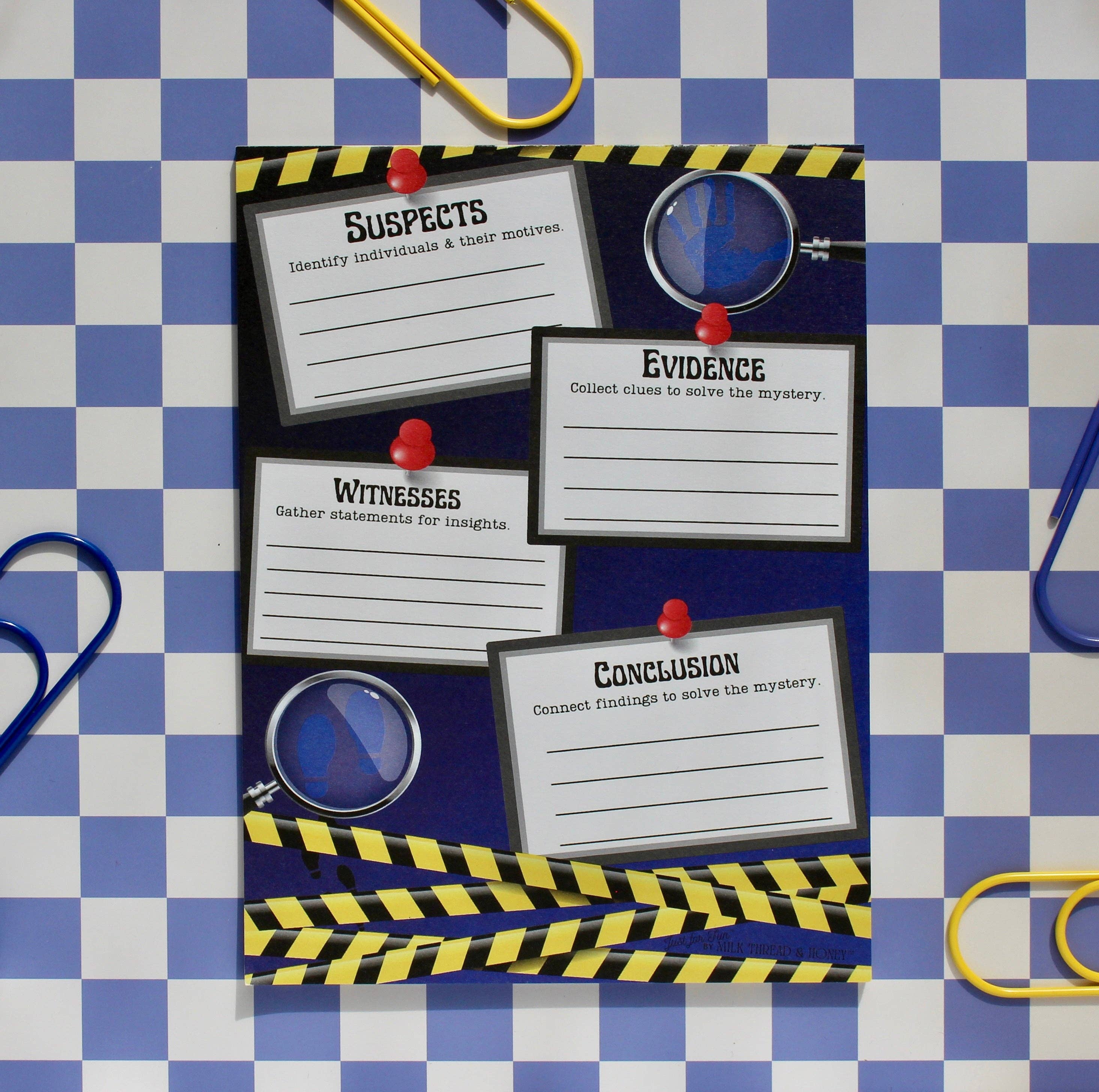Police Ticket, Spy Detective & Boarding Pass Set - Pretend Play Notepads for Kids