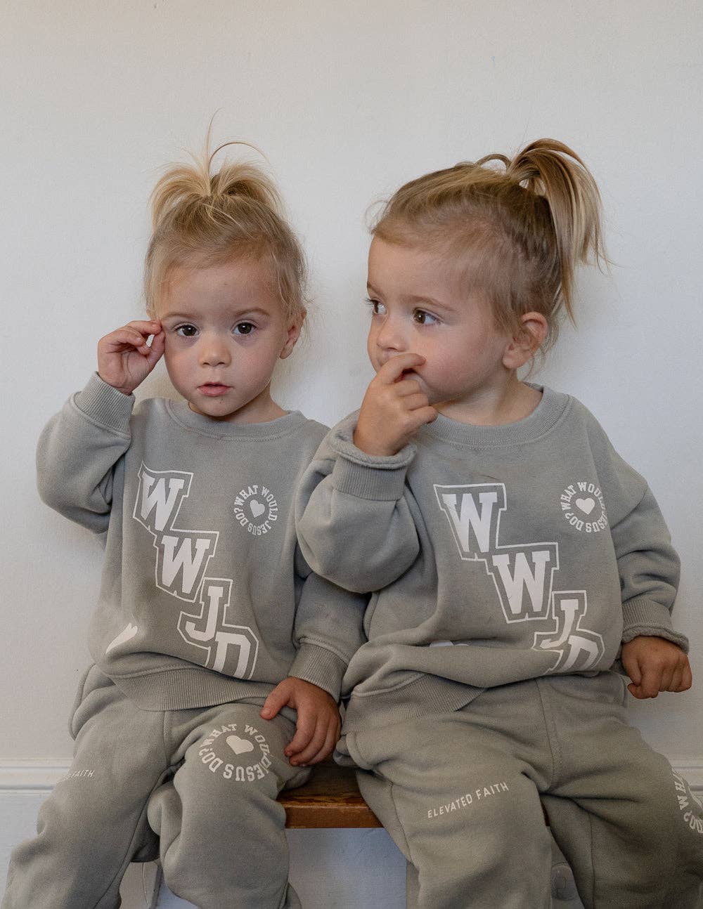 WWJD Varsity Kids Crewneck: 3T