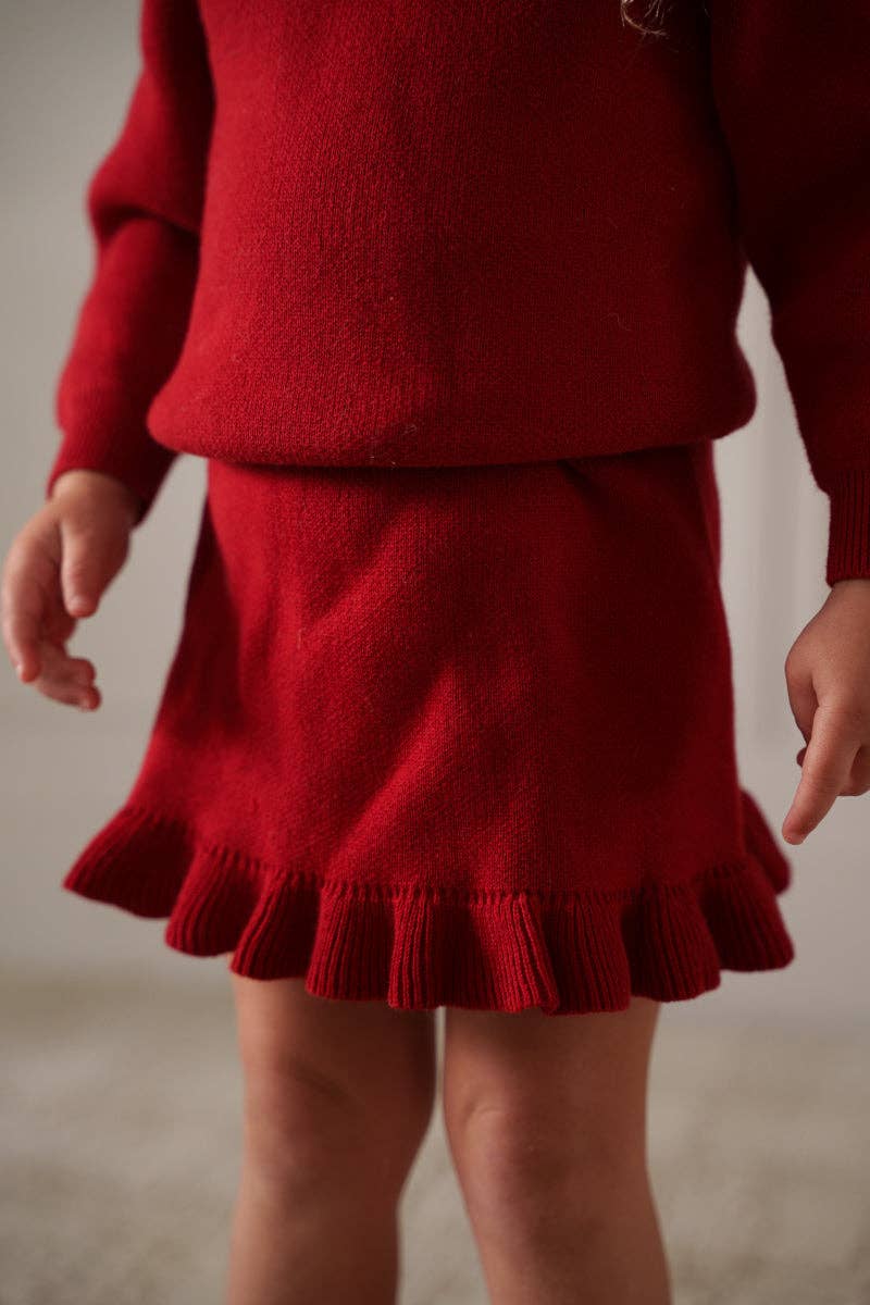 Knit Ruffle Skirt Set