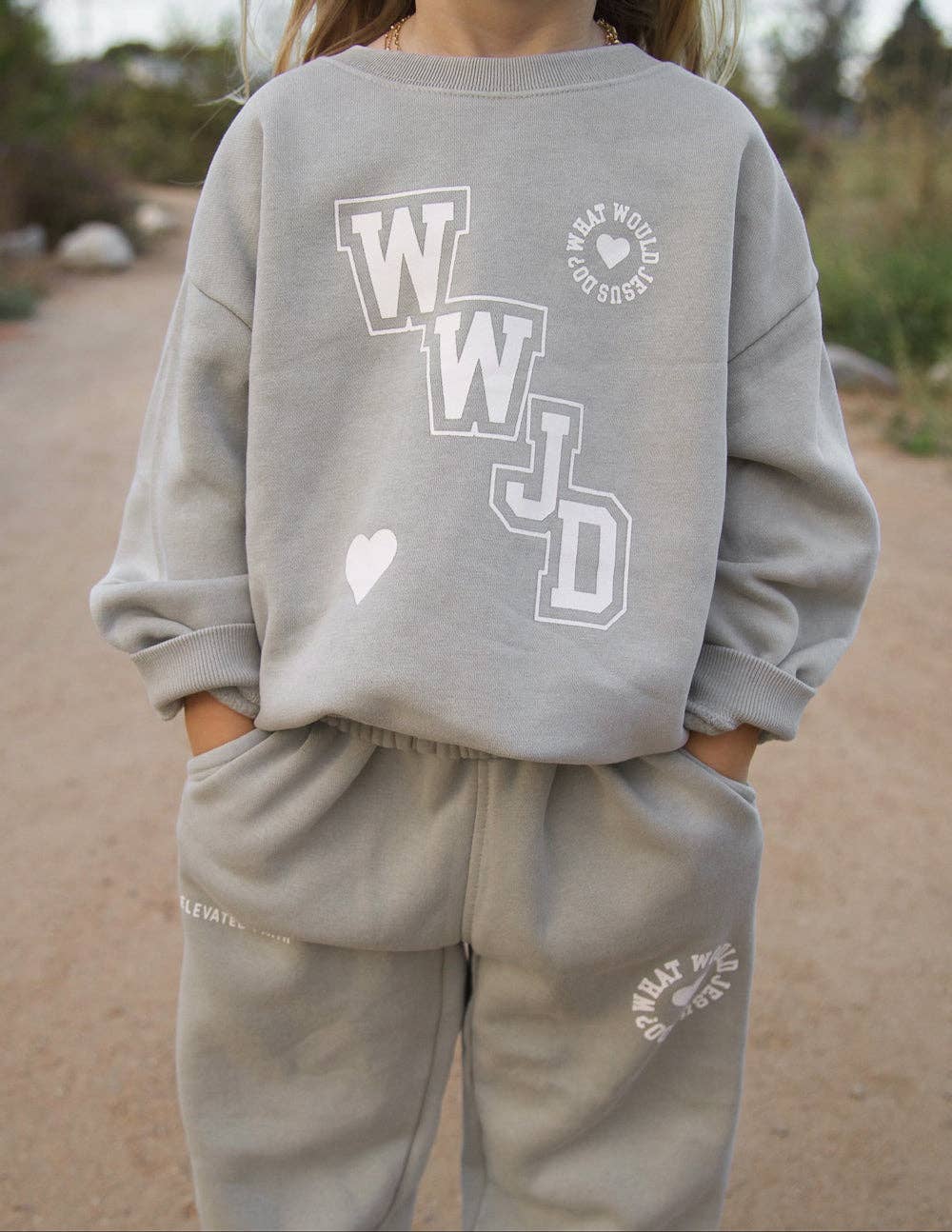 WWJD Varsity Kids Crewneck: 3T