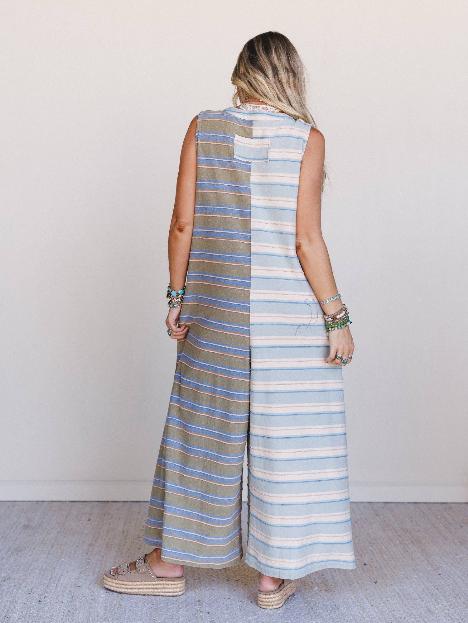 Cruise Lines Jumpsuit - Blue Olive